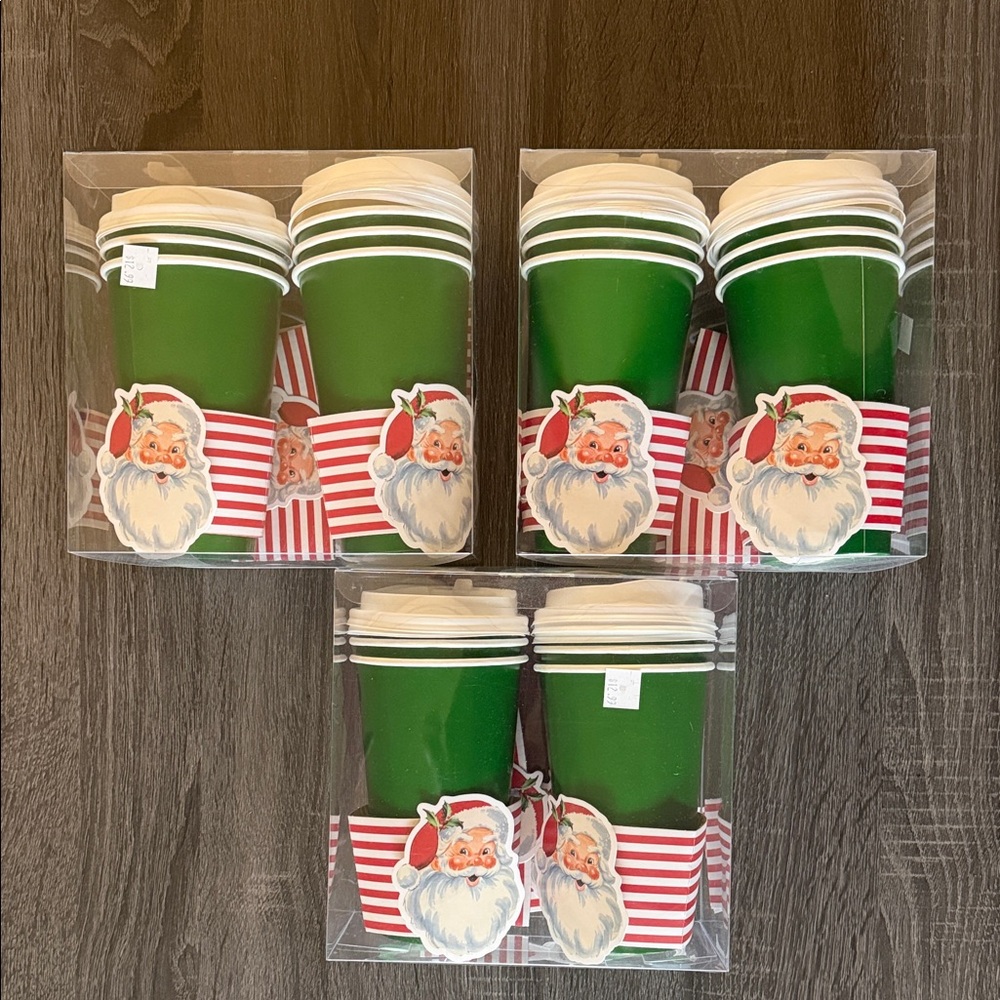 Party Cups with Santa Cup Sleeve